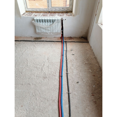 Закладка трасс цо, хвс, гвс, коттедж Закладка трасс цо, хвс, гвс, коттедж