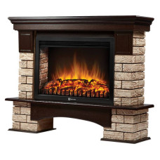 Портал Firelight Forte Wood 30 камень коричневый, шпон темный дуб