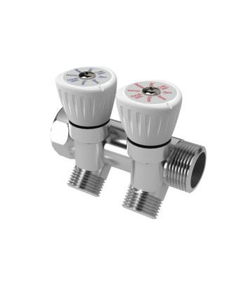 Коллектор  с регулировочными вентилями 3/4&quot;x1/2&quot;, 2 выхода