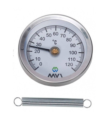 Термометр аксиальный MVI, 0-120C, D63 мм, накладной