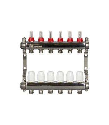 Группа коллекторная ALTSTREAM с расходомерами, сталь 1&quot;х 6х3/4&quot;