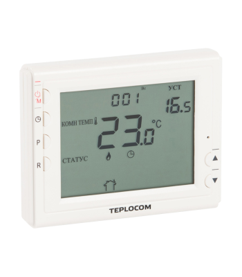 Термостат комнатный Teplocom TS-Prog-2AA/8A, проводной, прогр, реле 250В, 8А